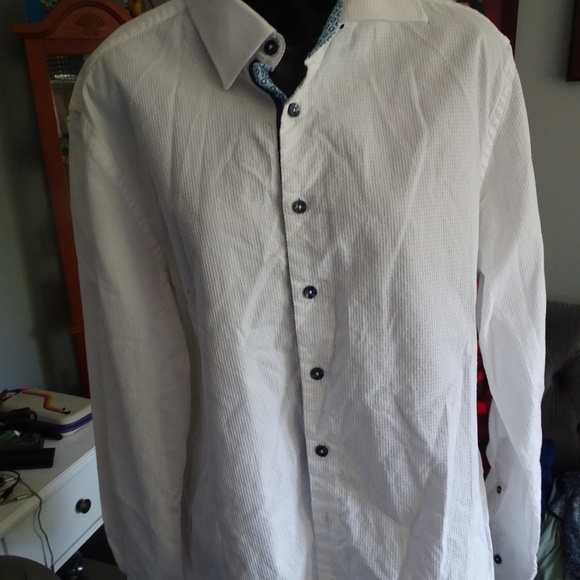 STONE ROSE WAFFLE TEXTURE DRESS SHIRT - Picture 2 of 2